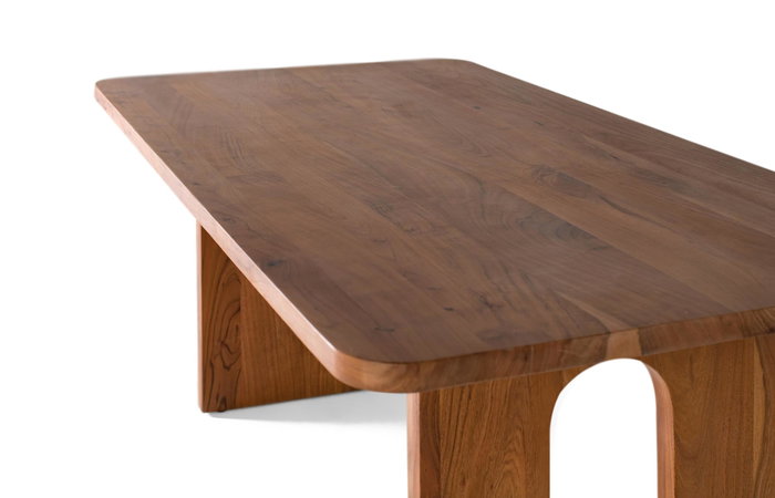 GINER Y COLOMER Mesa de comedor de madera de acacia natural 2 metros